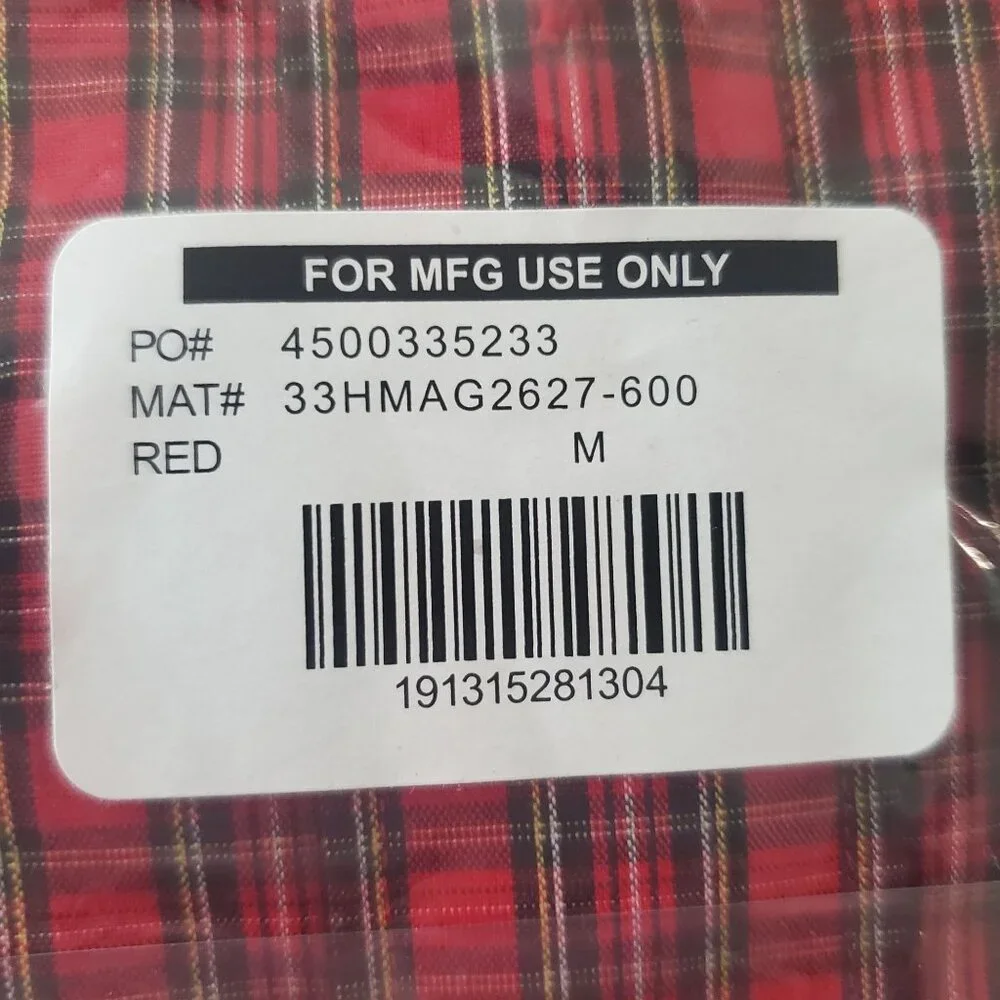 MagnaReady dress shirt boys sz medium Red plaid magnetic button down Long sleeve